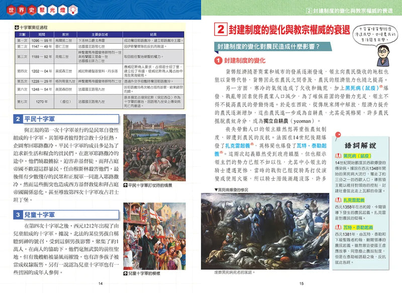 增訂版全彩漫畫世界歷史．第5卷：十字軍與蒙古帝國 精裝書 Hardback