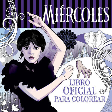 Cover of Miércoles Addams. Libro oficial para colorear / Wednesday: Official Coloring Book (ISBN 9788410396777)
