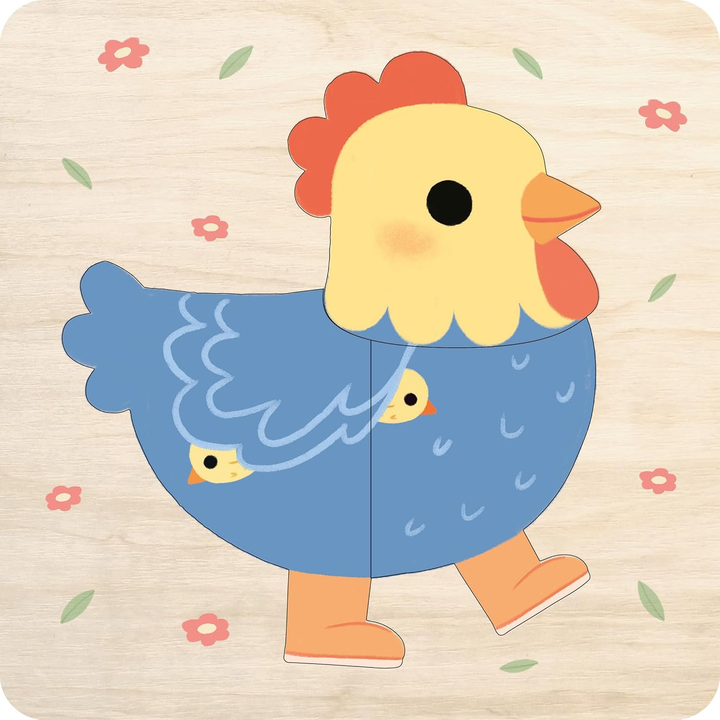 Hen's Farm Friends (First Book And Wooden Puzzle)