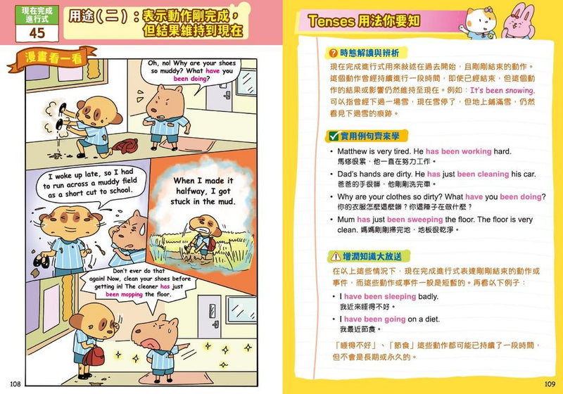 小學漫畫Grammar王：Tenses時態篇2(趣味漫畫學英語)-Children’s Educational: Language/ literature/ literacy-買書書 BuyBookBook