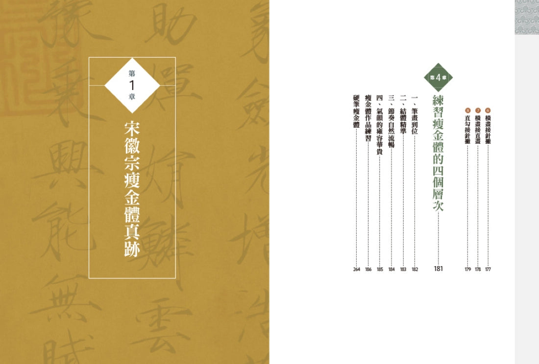 如何寫瘦金體：剖析基本筆畫與部首 平裝書 Paperback