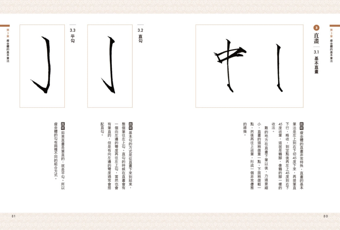 如何寫瘦金體：剖析基本筆畫與部首 平裝書 Paperback