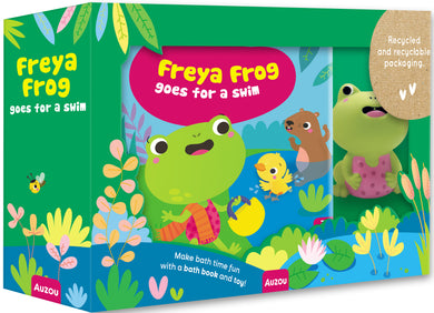 Freya Frog goes for a swim