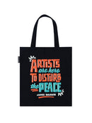 James Baldwin: Artists Are Here to Disturb the Peace Tote Bag-Lifestyle and Leisure-買書書 BuyBookBook