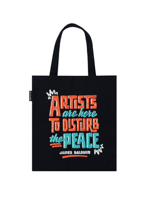 James Baldwin: Artists Are Here to Disturb the Peace Tote Bag-Lifestyle and Leisure-買書書 BuyBookBook