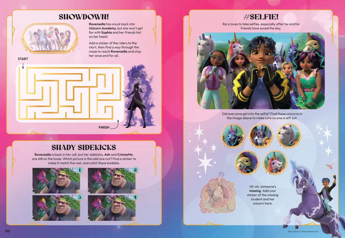 Unicorn Academy Sticker Activity Book US - Paperback / softback