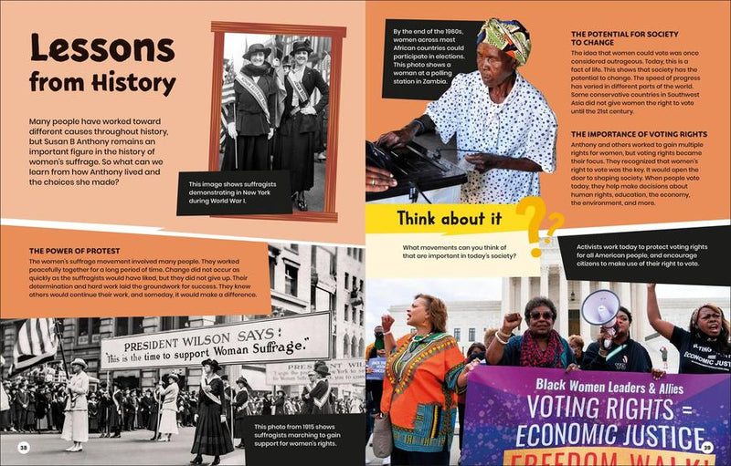 DK Super History Susan B Anthony and Women's Rights US - Paperback / softback