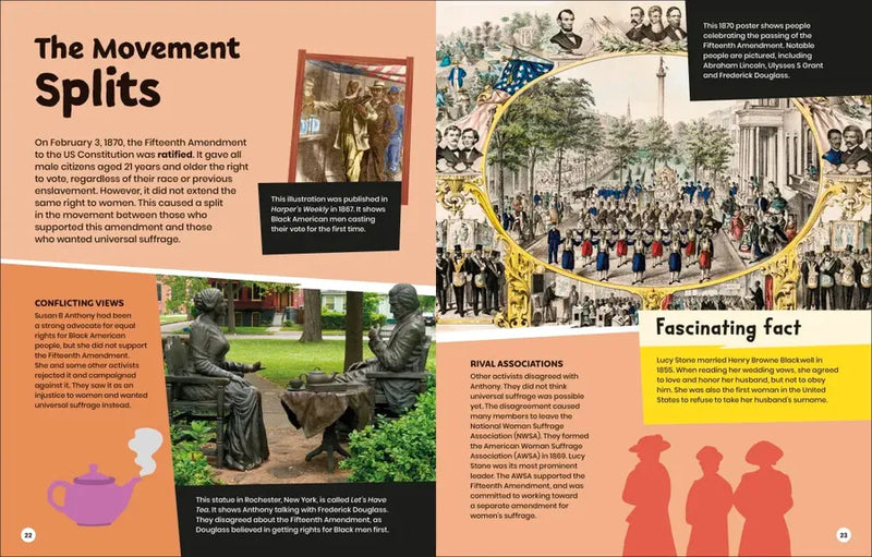 DK Super History Susan B Anthony and Women's Rights US - Hardback