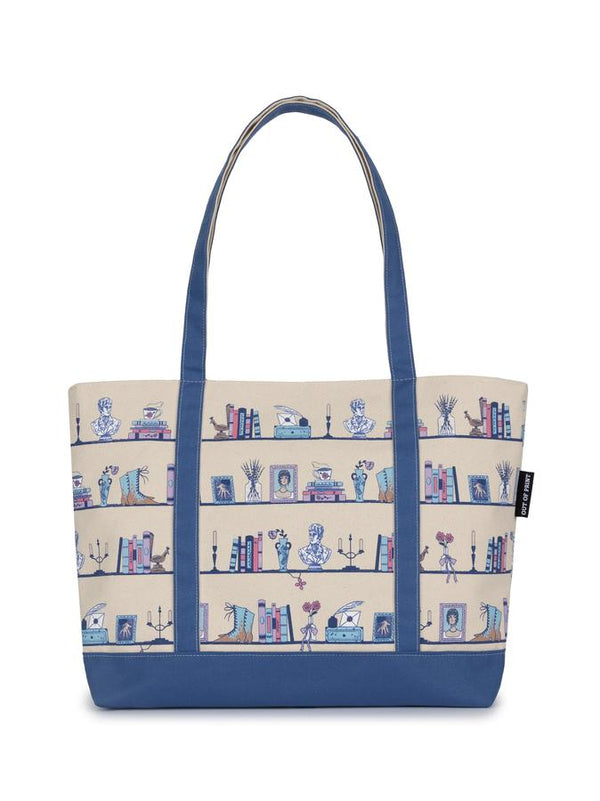 Pride and Prejudice Bookshelf Large Zippered Tote-Lifestyle and Leisure-買書書 BuyBookBook