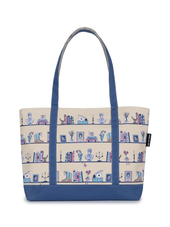Pride and Prejudice Bookshelf Large Zippered Tote-Lifestyle and Leisure-買書書 BuyBookBook