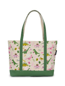 Prehistoric Dinosaur Reads Large Zippered Tote-Lifestyle and Leisure-買書書 BuyBookBook