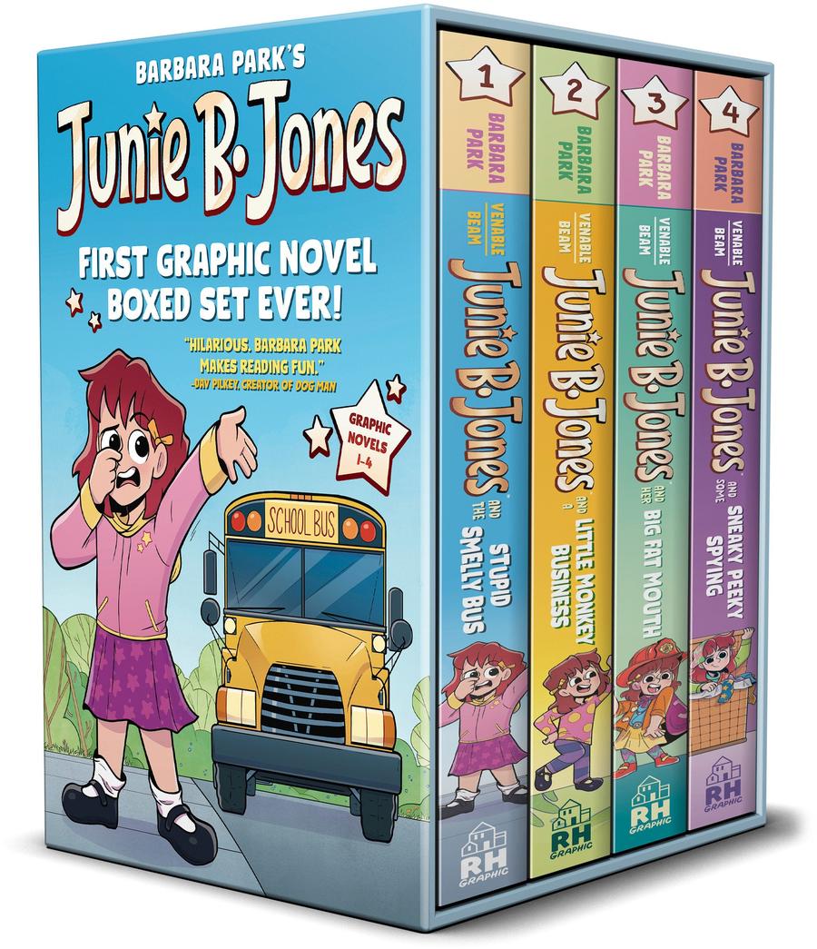Junie B. Jones First Graphic Novel Boxed Set Ever! (Graphic Novels 1-4)-Graphic novel / Comic book / Manga: genres-買書書 BuyBookBook