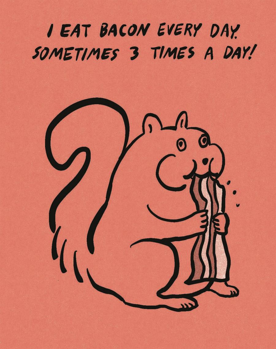 Humor Us Greeting Cards: Just for Laughs - I Eat Bacon Every Day (Pack of 6)-Lifestyle and Leisure-買書書 BuyBookBook