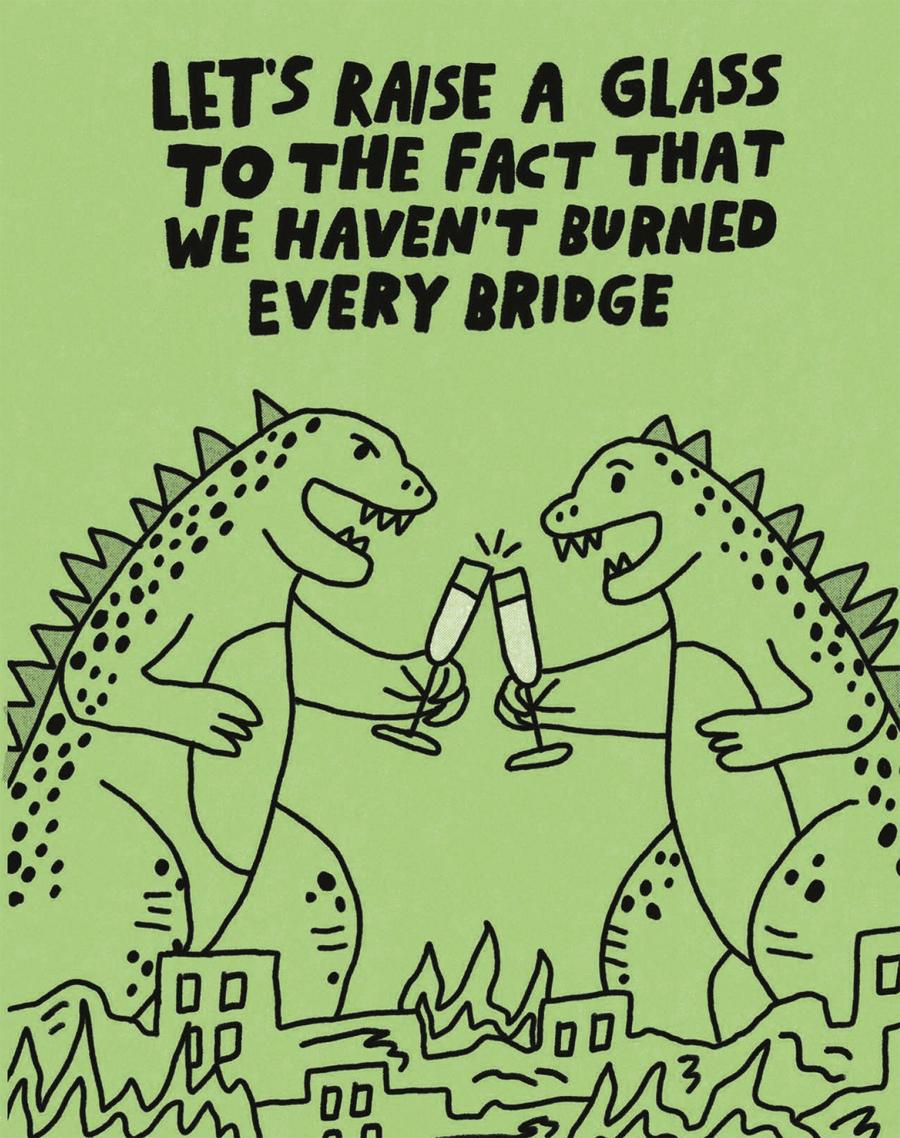 Humor Us Greeting Cards: Friendship - Let's Raise a Glass (Pack of 6)-Lifestyle and Leisure-買書書 BuyBookBook