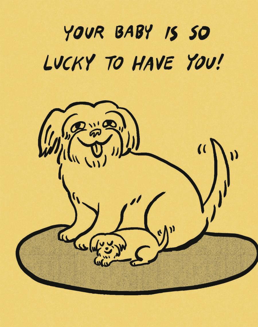 Humor Us Greeting Cards: Baby - Your Baby Is So Lucky to Have You (Pack of 6)