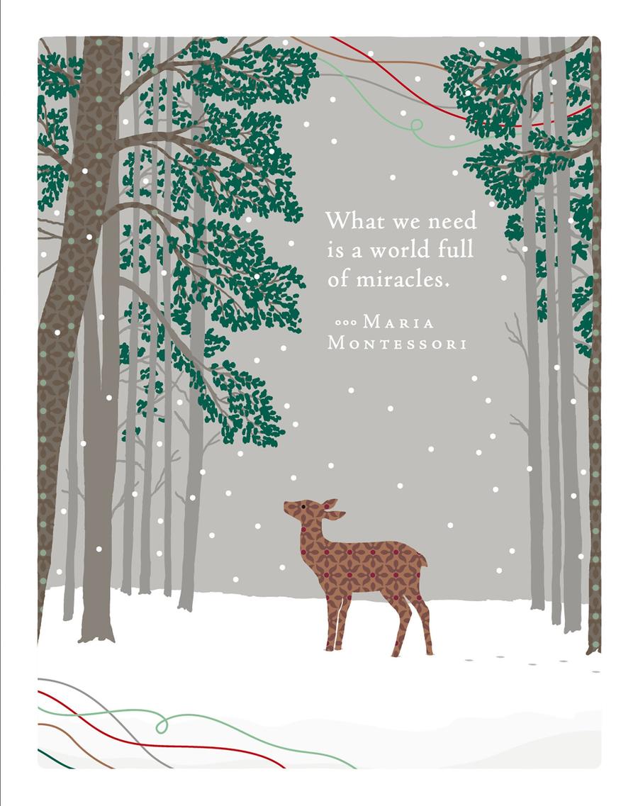 Positively Green Greeting Cards: Holiday - What We Need Is a World Full of Miracles (Pack of 6)-Lifestyle and Leisure-買書書 BuyBookBook