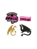 Fourth Wing: I Survived Threshing Stickers - Sticker Set of 4