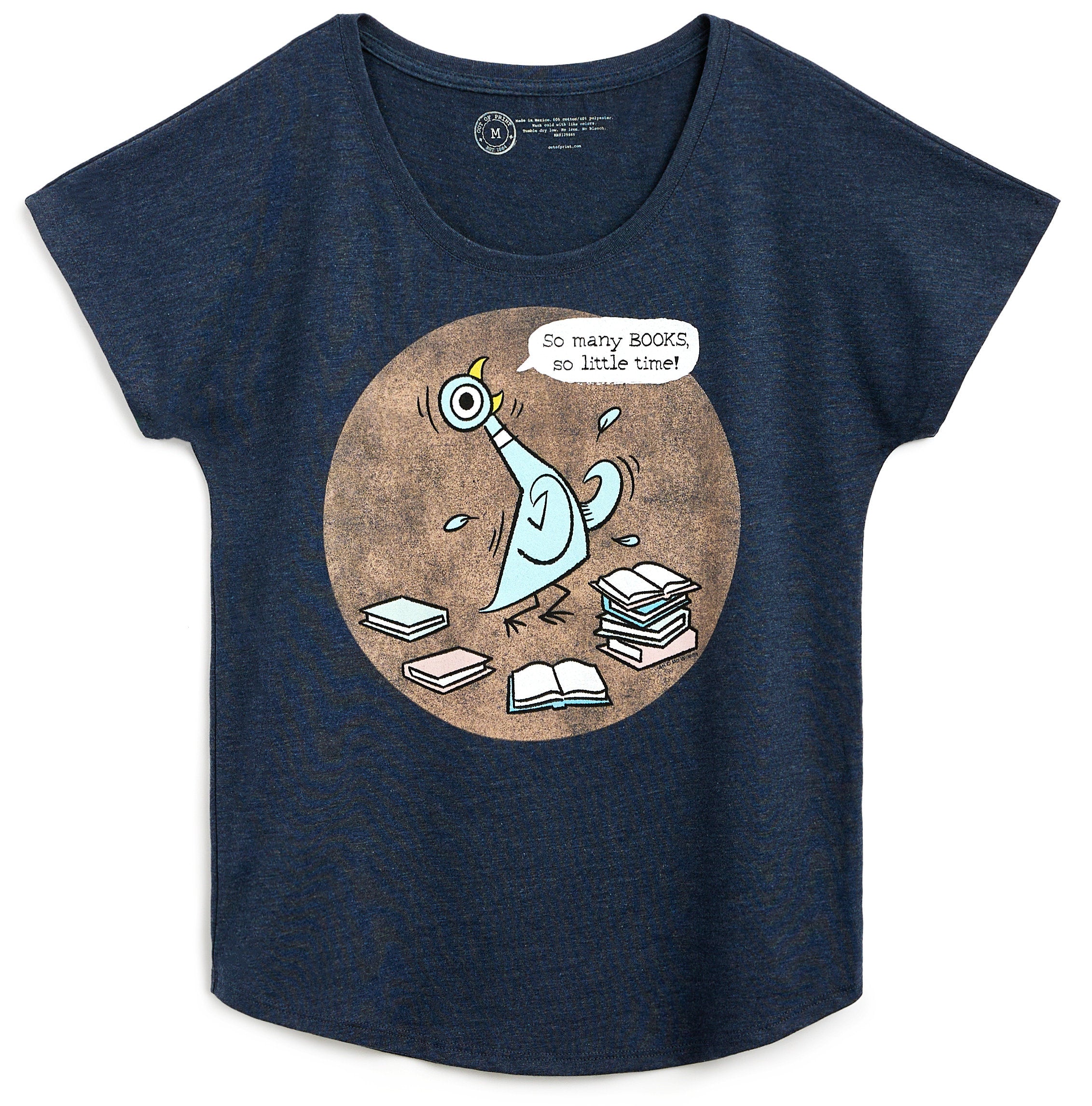 Mo Willems' The Pigeon: So Many Books Women's Relaxed Fit T-Shirt XX-Large