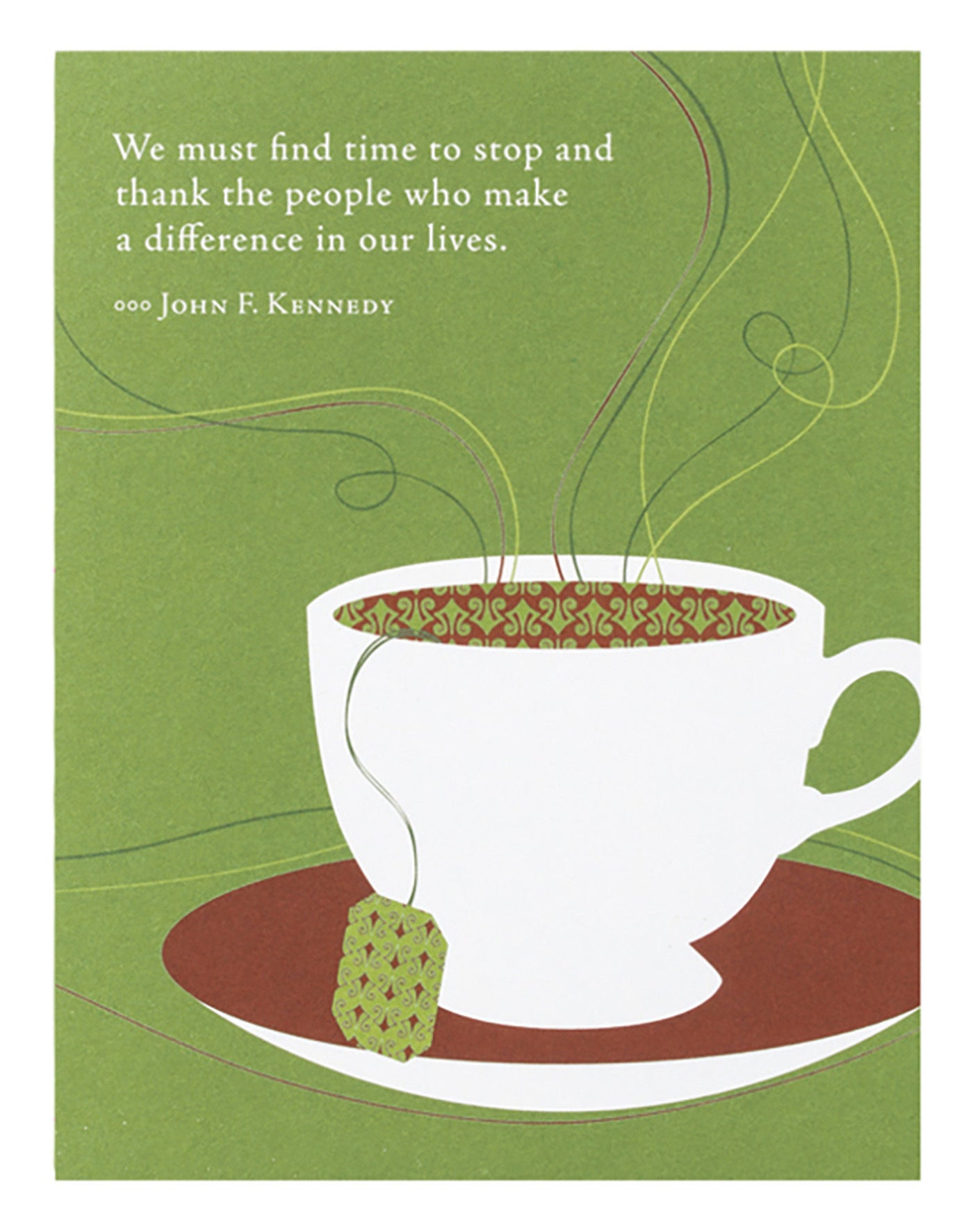 Positively Green Greeting Cards: Thank You - We must find the time to stop (Pack of 6)