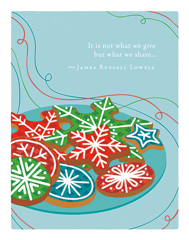 Positively Green Greeting Cards: Holiday - It is not what we give but what (Pack of 6)
