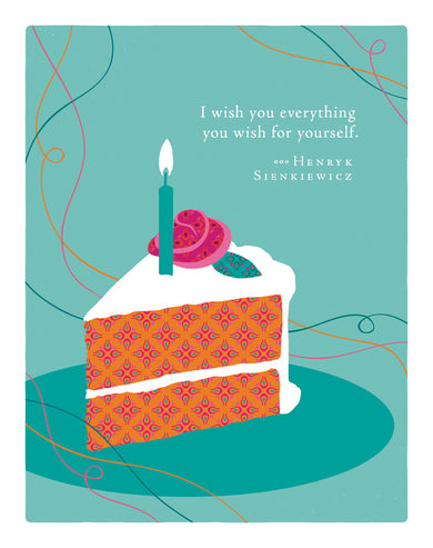 Positively Green Greeting Cards: Birthday - I wish you everything you wish for (Pack of 6)