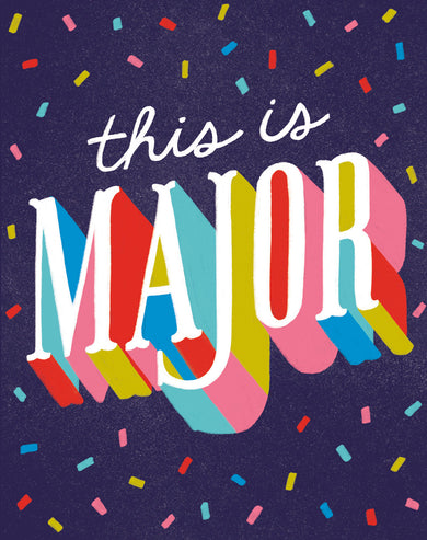 Love Muchly Greeting Cards: Congratulations - This is major (Pack of 6)