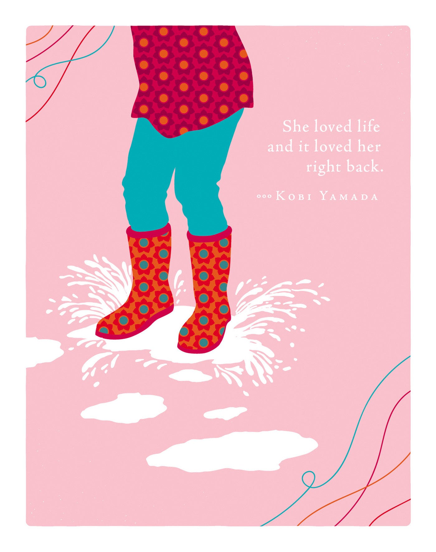 Positively Green Greeting Cards: Birthday - She loved life and it loved her right (Pack of 6)