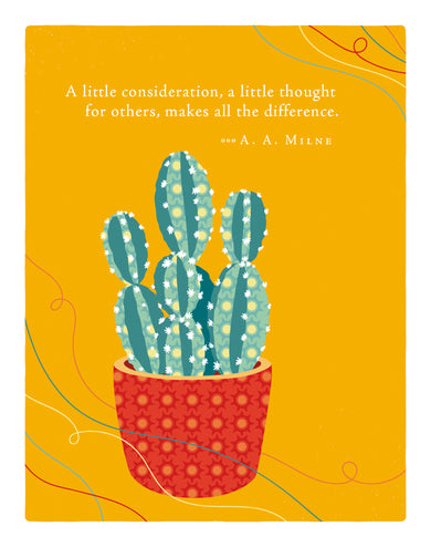 Positively Green Greeting Cards: Thank You - A little consideration, a little thought (Pack of 6)