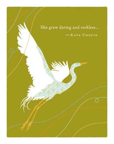 Positively Green Greeting Cards: Birthday - She grew daring and reckless (Pack of 6)