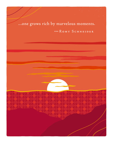 Positively Green Greeting Cards: Birthday - One grows rich by marvelous moments (Pack of 6)