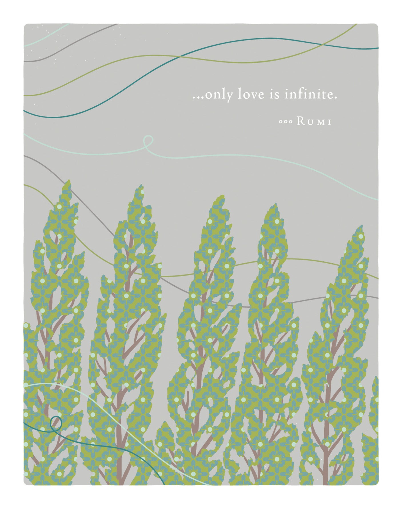 Positively Green Greeting Cards: Sympathy - Only love is infinite (Pack of 6)