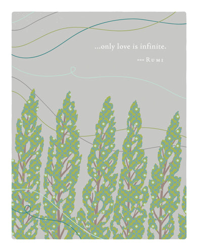 Positively Green Greeting Cards: Sympathy - Only love is infinite (Pack of 6)