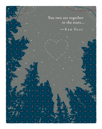 Positively Green Greeting Cards: Wedding - You two are together in the stars (Pack of 6)