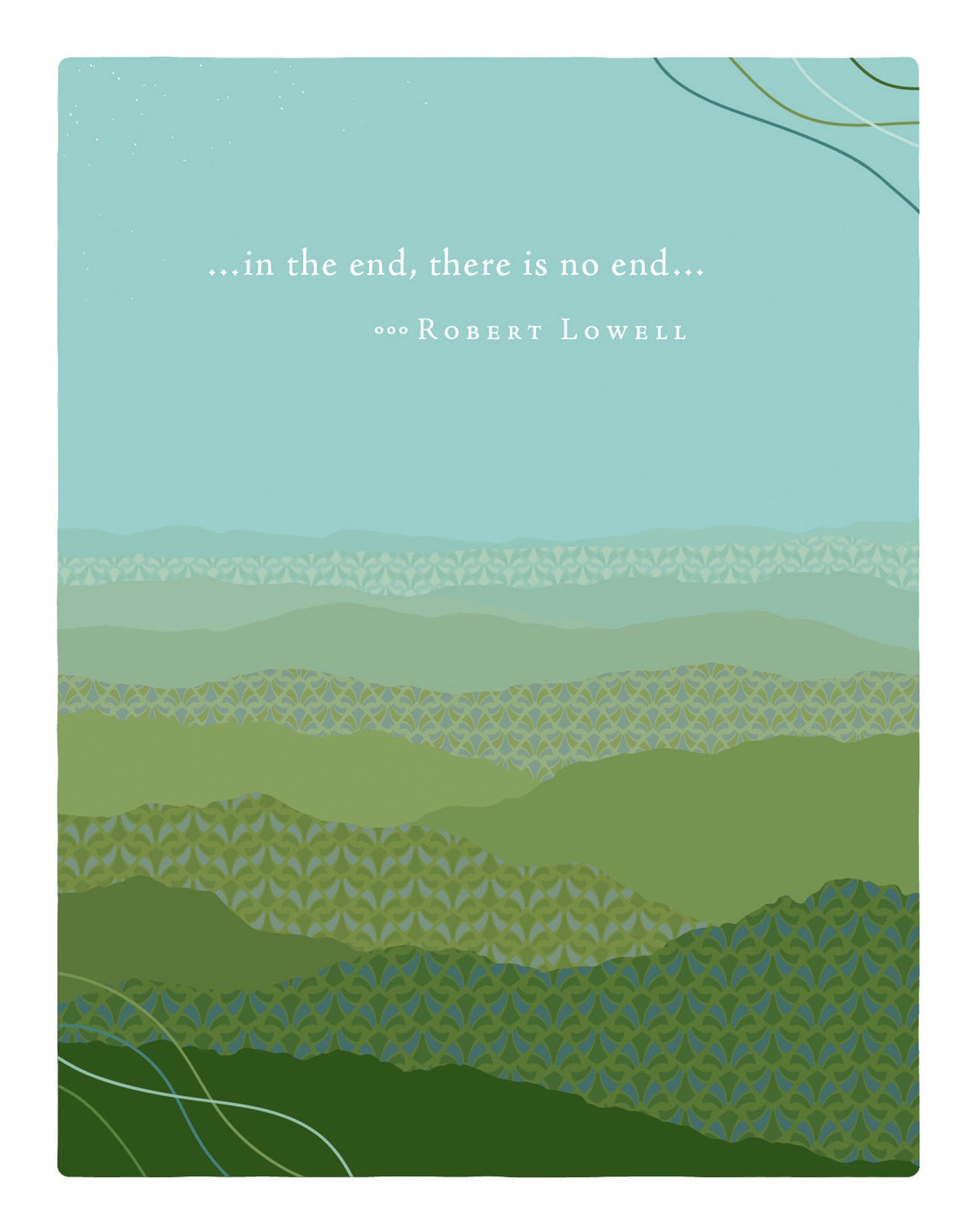 Positively Green Greeting Cards: Sympathy - In the end, there is no end (Pack of 6)