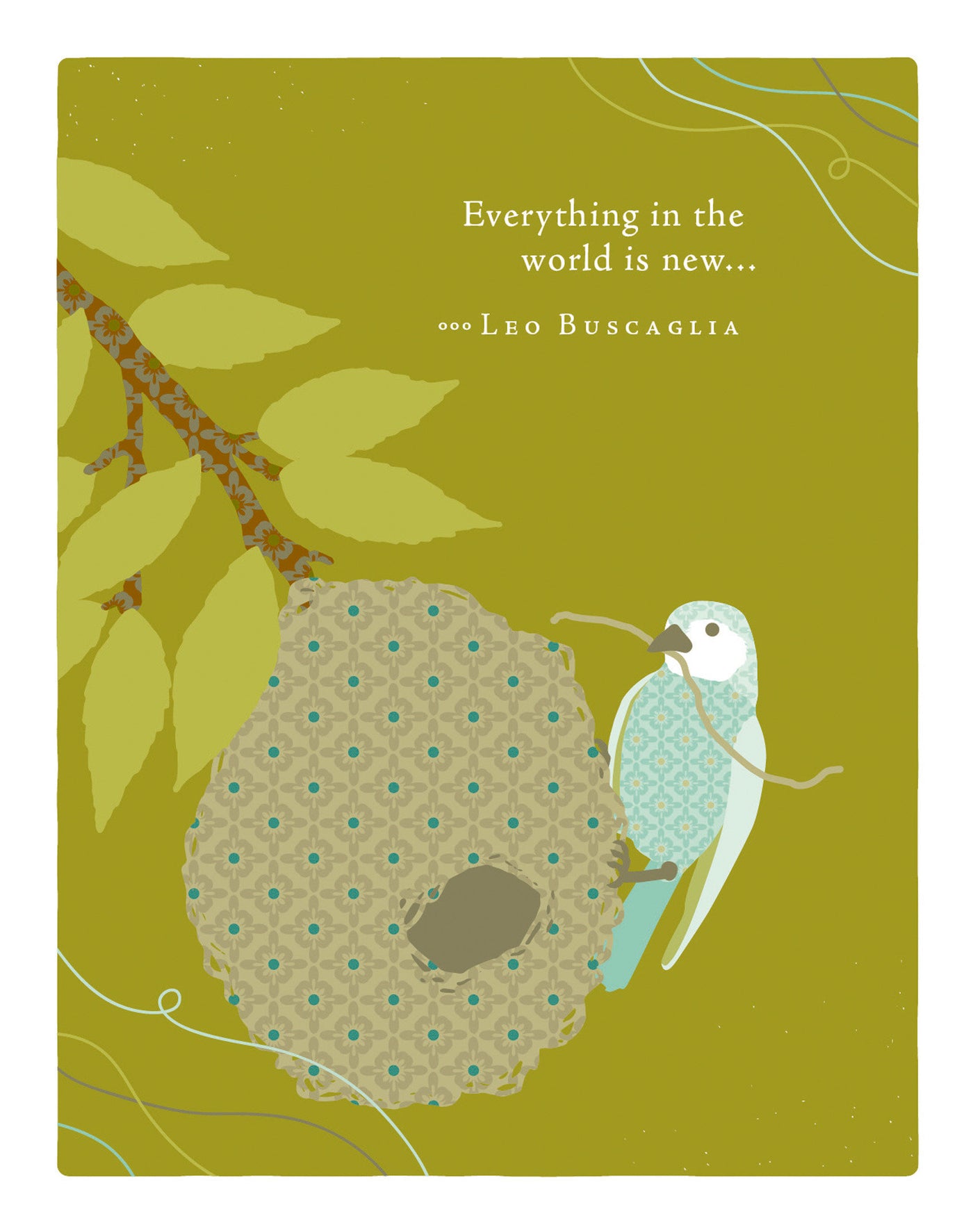 Positively Green Greeting Cards: New Home - Everything in the world is new (Pack of 6)