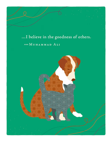 Positively Green Greeting Cards: Thank You - I believe in the goodness of others (Pack of 6)