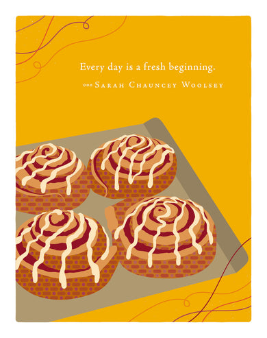 Positively Green Greeting Cards: Birthday - Every day is a fresh beginning (Pack of 6)