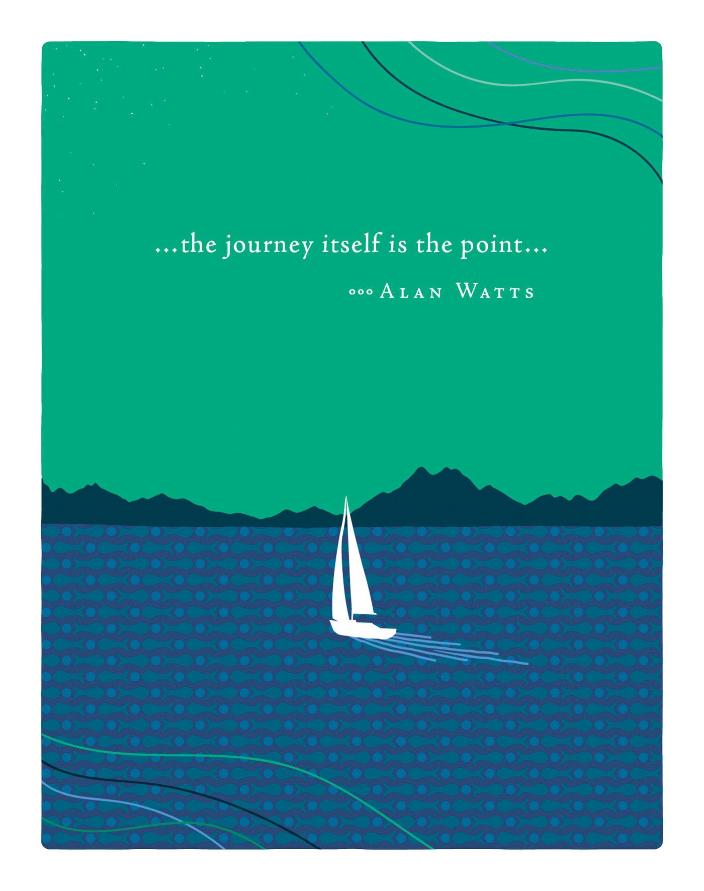 Positively Green Greeting Cards: Birthday - The journey itself is the point (Pack of 6)