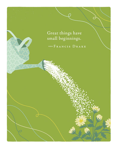 Positively Green Greeting Cards: Baby Shower - Great things have small beginnings (Pack of 6)