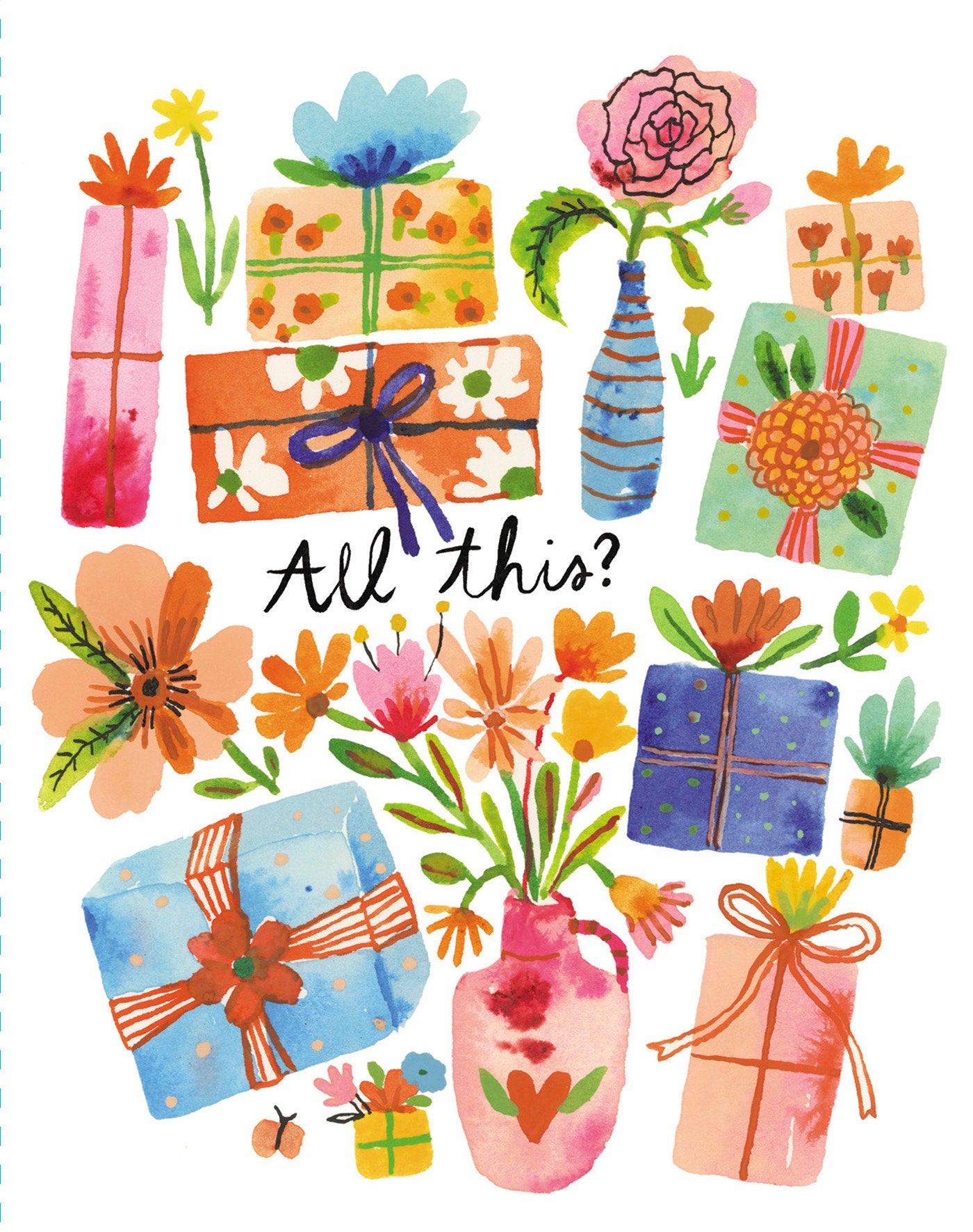 Love Muchly Greeting Cards: Birthday - All this? (Pack of 6)
