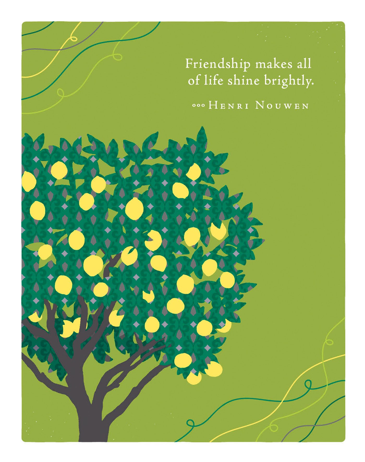 Positively Green Greeting Cards: Friendship - Friendship makes all of life shine (Pack of 6)