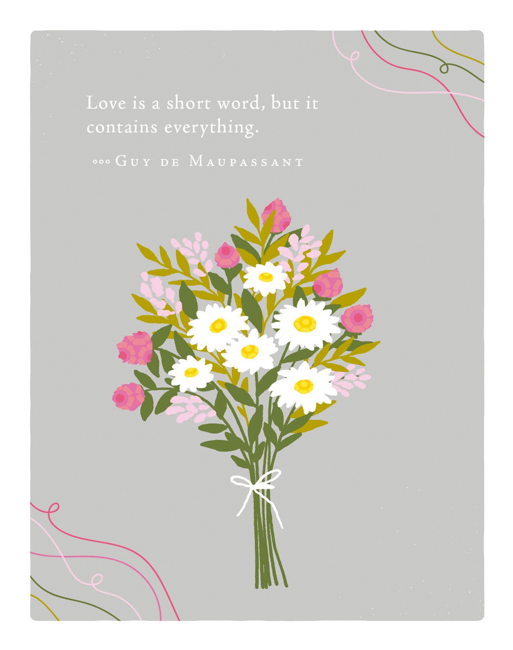 Positively Green Greeting Cards: Valentine's Day - Love is a short word, but it contains (Pack of 6)
