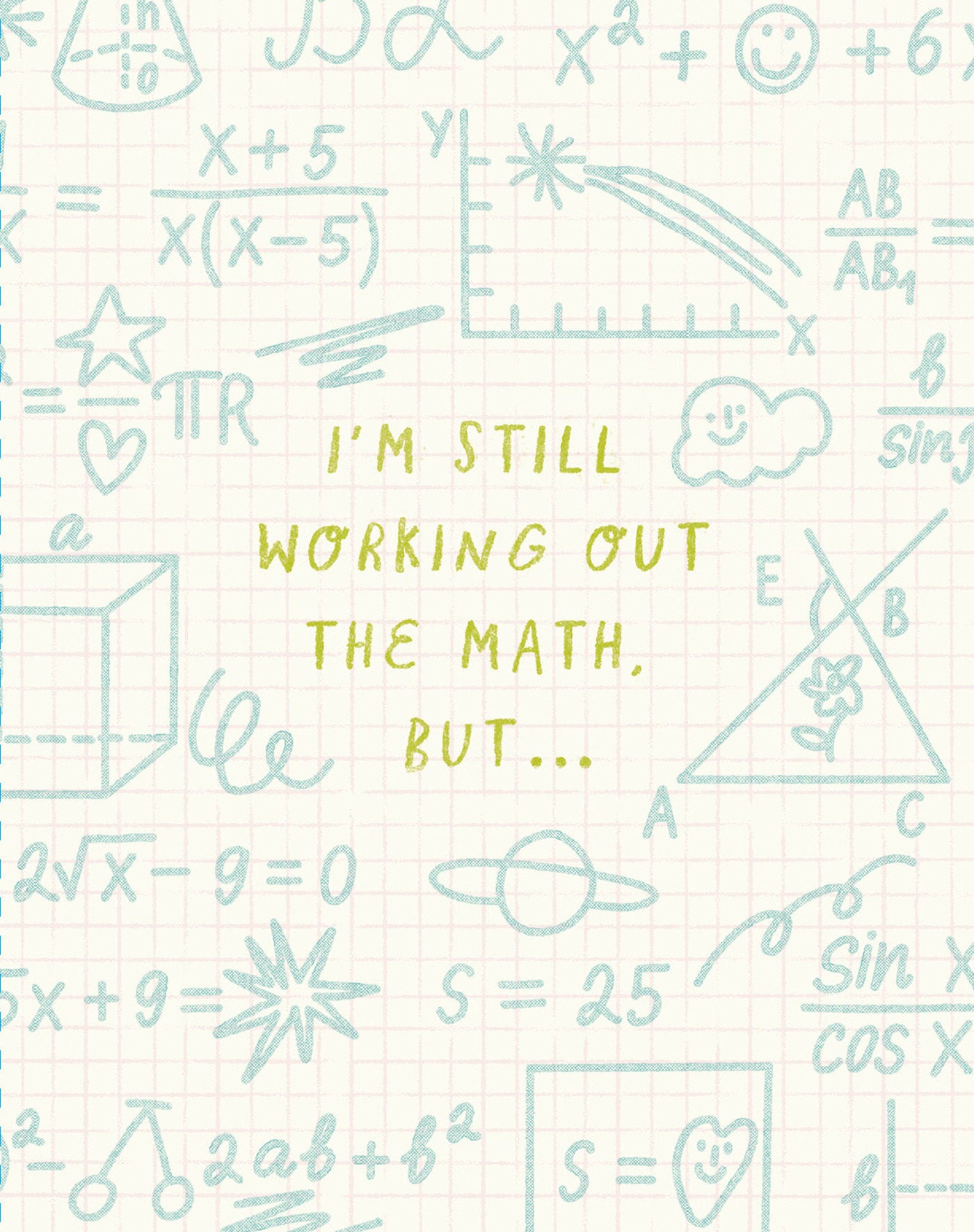 Love Muchly Greeting Cards: Friendship - I'm still working out the math, but (Pack of 6)