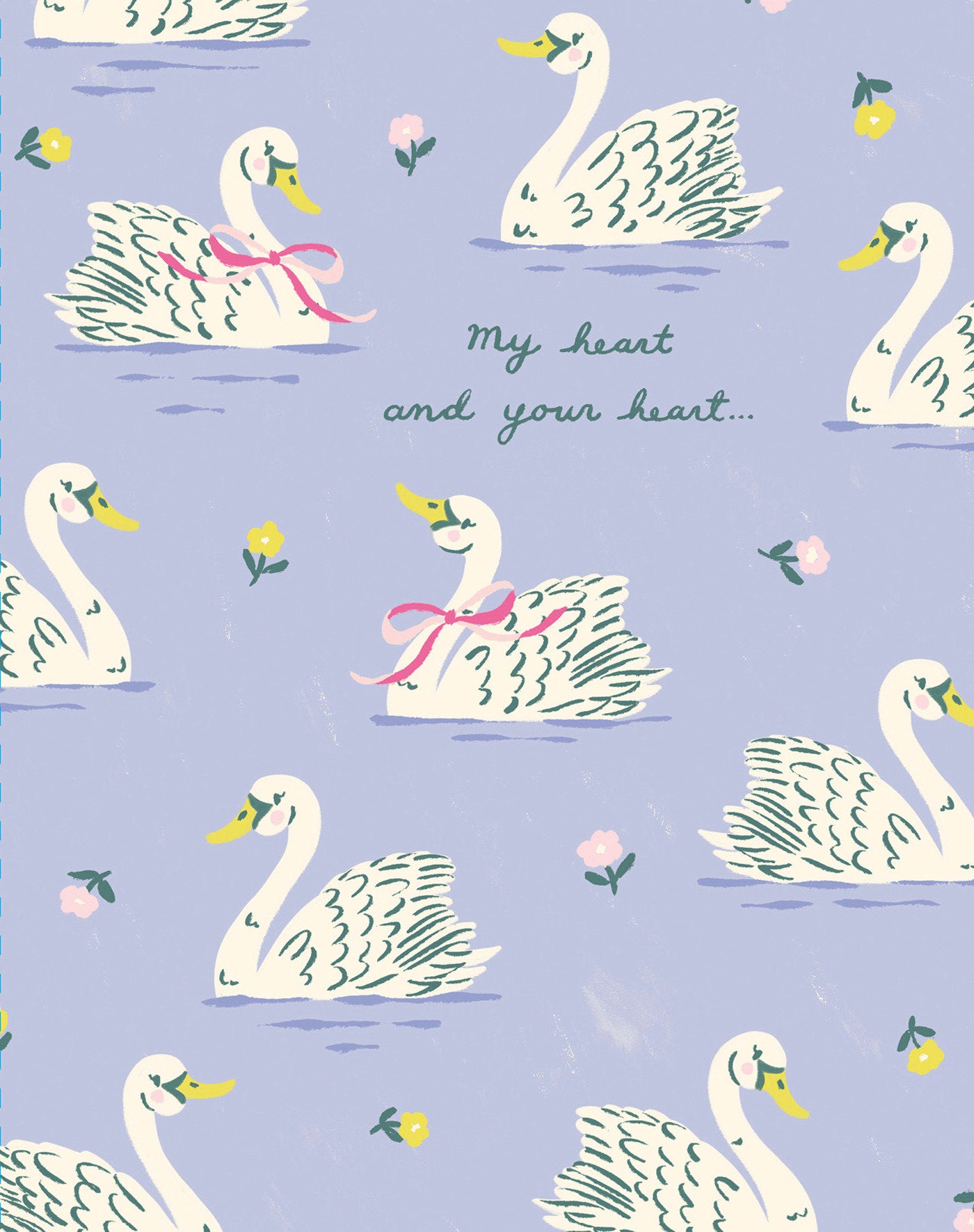 Love Muchly Greeting Cards: Love - My heart and your heart (Pack of 6)
