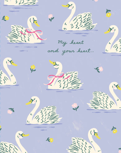 Love Muchly Greeting Cards: Love - My heart and your heart (Pack of 6)