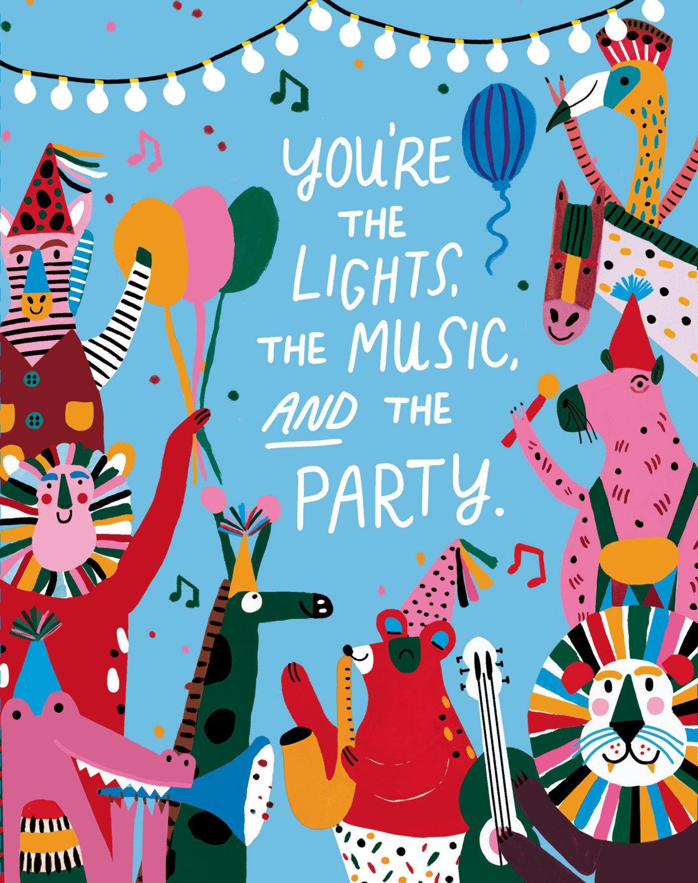 Love Muchly Greeting Cards: Birthday - You're the lights, the music, (Pack of 6)