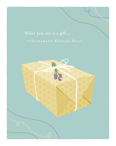 Positively Green Greeting Cards: Thank You - What you are is a gift (Pack of 6)