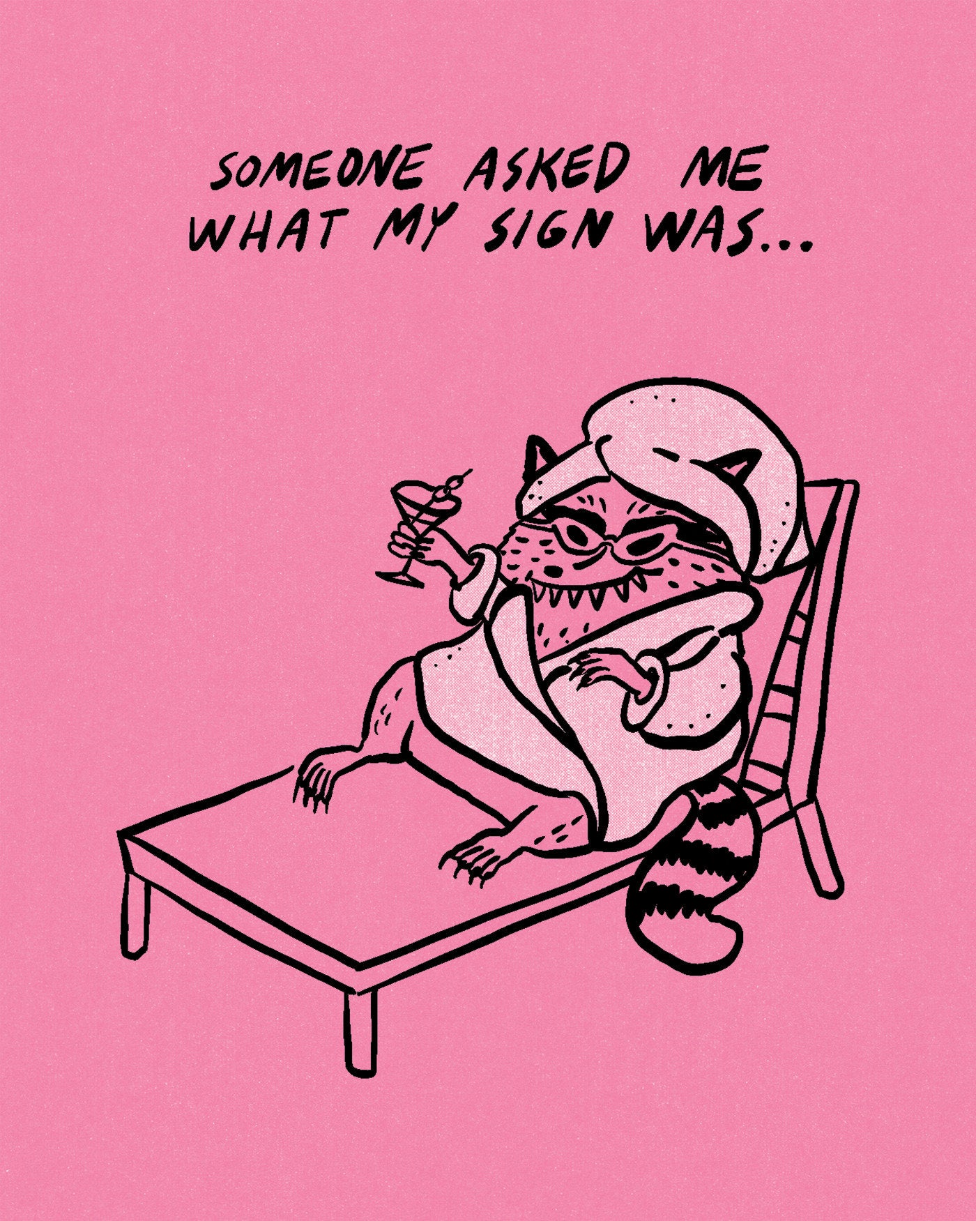 Humor Us Greeting Cards: Just For Laughs - Someone asked me what my sign (Pack of 6)