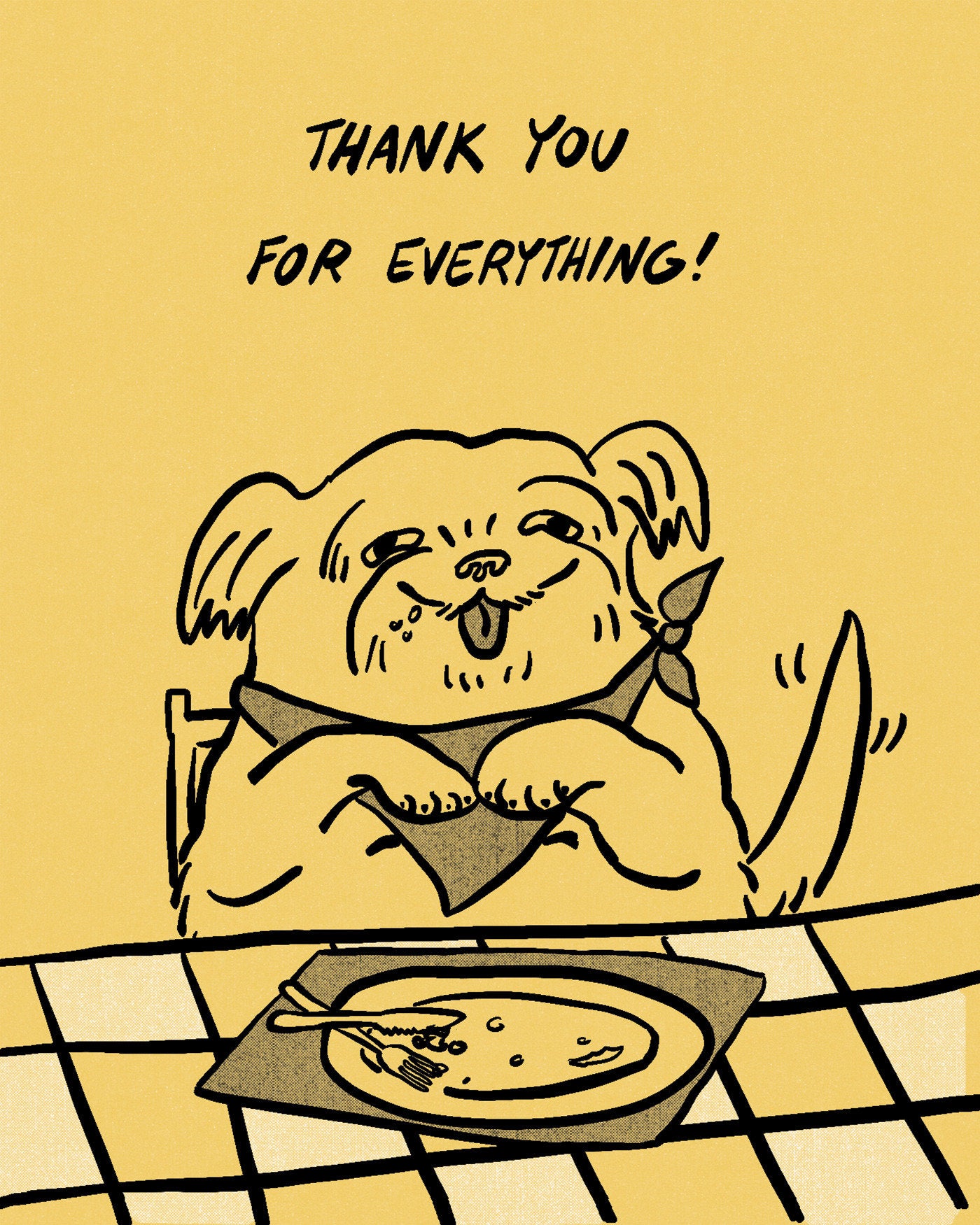 Humor Us Greeting Cards: Thank You - Thank you for everything! (Pack of 6)