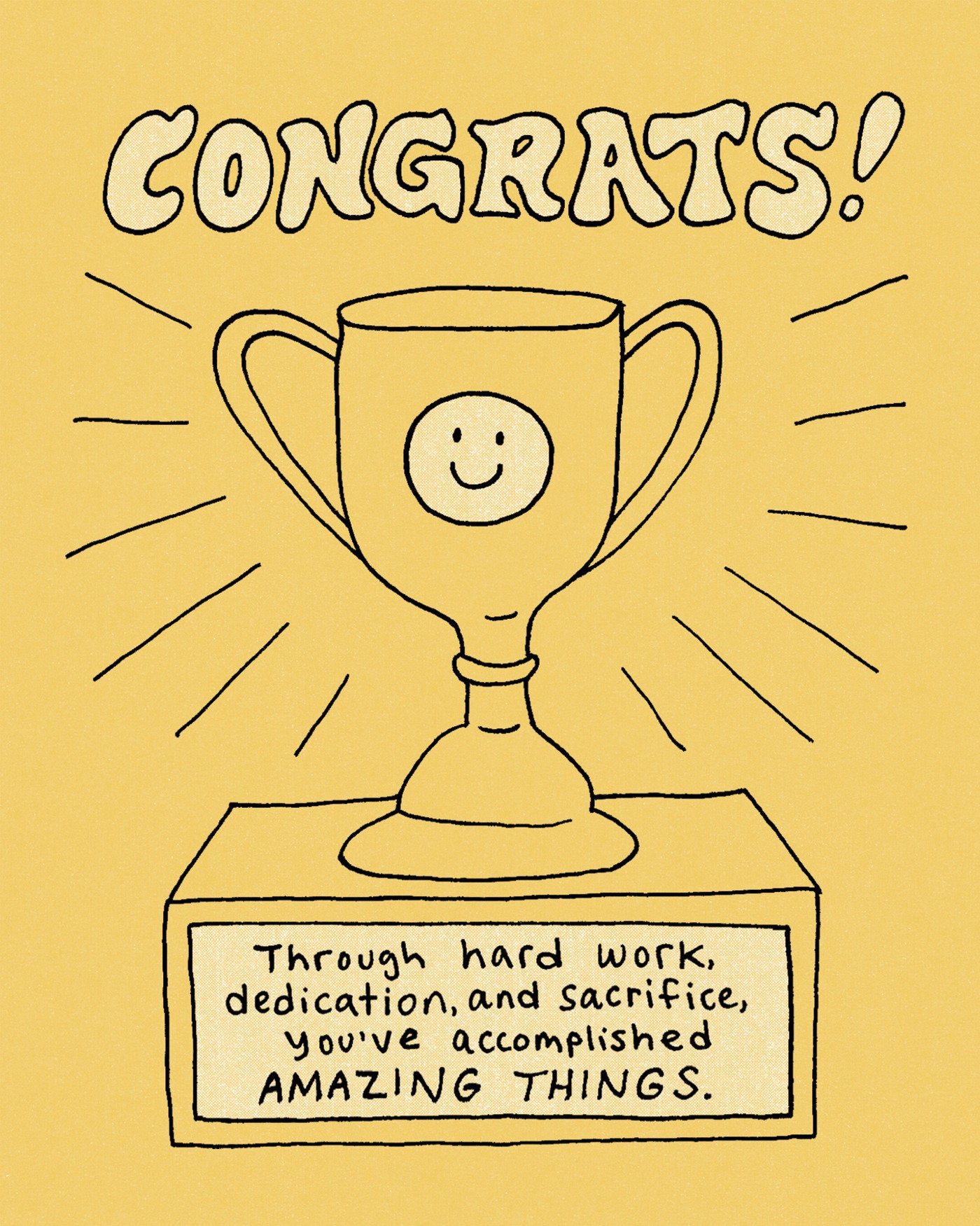 Humor Us Greeting Cards: Congratulations - Congrats! Through (Pack of 6)